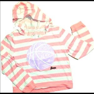Justice hooded long sleeve top size 14